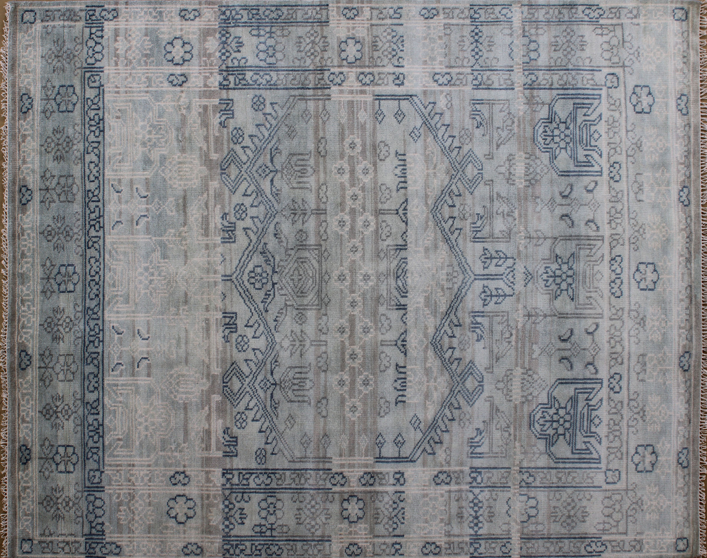 Classic Beige Semi twist Rug 8ft x 10ft - Handknotted Carpet Manufacturer Mirzapur